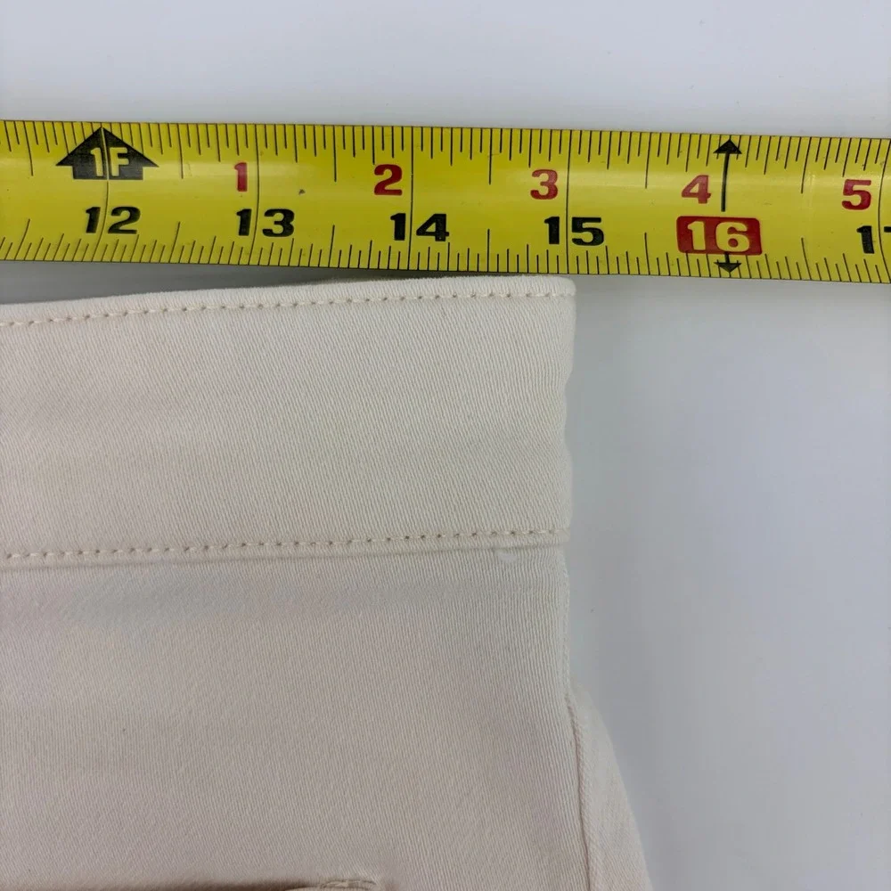 Faherty Shorts Women 28 Cream High Rise Utility Patch Pocket Stretch Twill Short